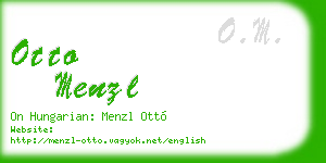 otto menzl business card